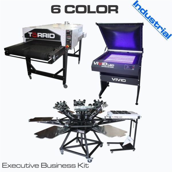 6 Color Executive Business Screen Print Shop / Screen printing Equipment.