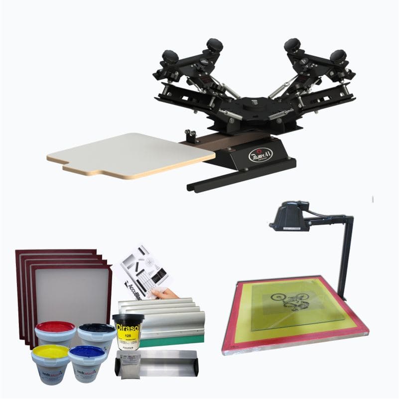 Ruby 41 Screen Print Starter Kit 1 4 Color 1 Station Start-Up Screen Print Shop / Screen