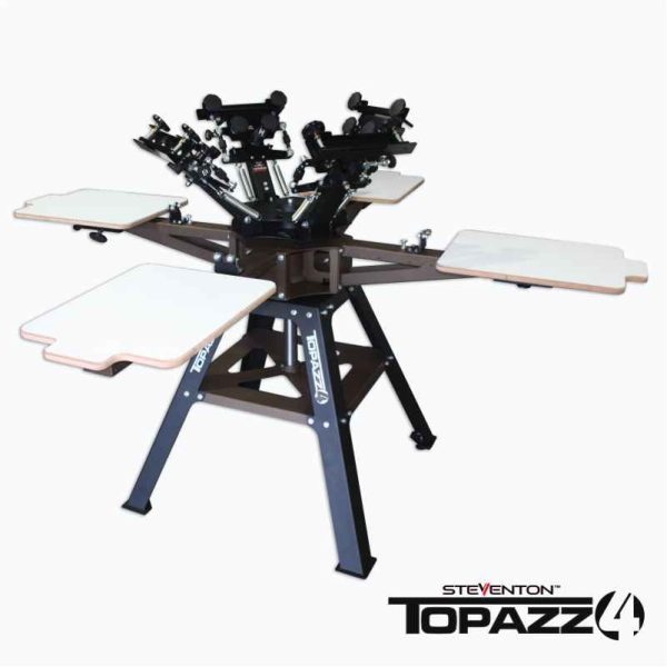 Topazz 4 - 4 color 4 station screen printing machine with micro registration