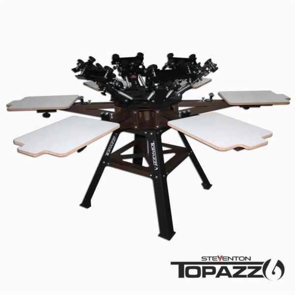 Topazz 6 Screen Printing machine with micro registration