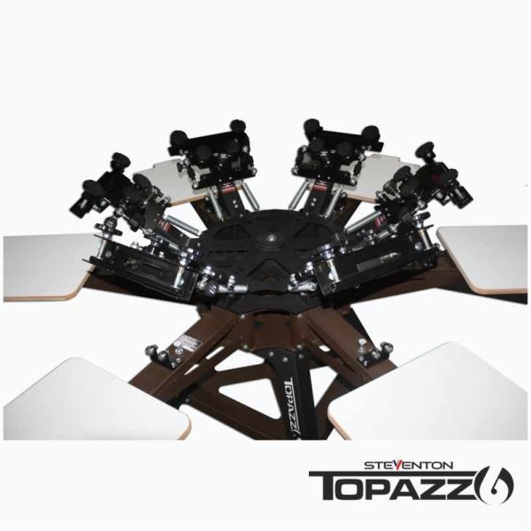 Topazz 6 Screen Printing machine with micro registration